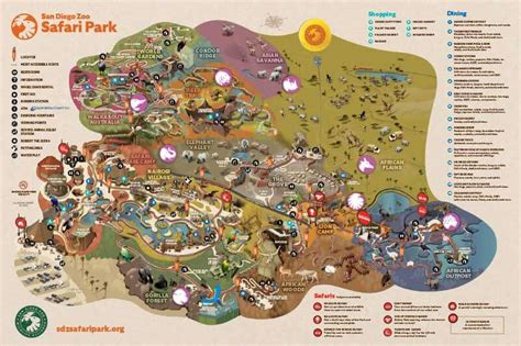 San Diego Zoo Safari Park Park Map