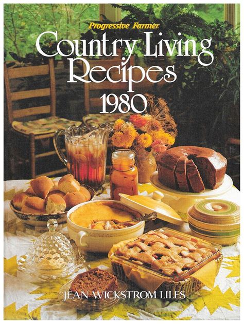 the book cover for country living recipes 1950