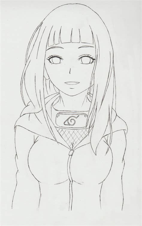 Hinata Hyuga Drawing, Pencil, Sketch, Colorful, Realistic Art Images | Drawing Skill