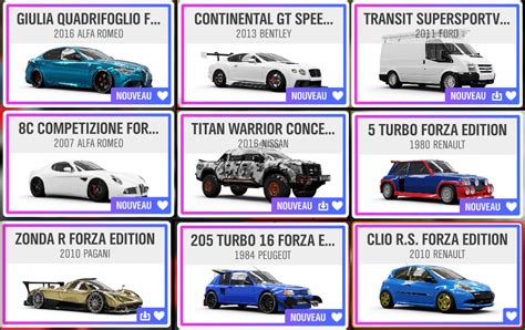 [FH4] Forza Horizon 4 - Car list - Edition Horizon : forza