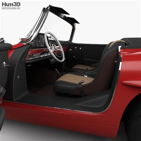 Mercedes-Benz 300 SL with HQ interior 1957 3D model - Vehicles on Hum3D