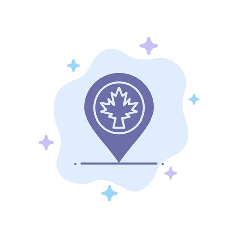 Map Location Canada Leaf Blue Icon on Abstract Cloud Background 18033807 Vector Art at Vecteezy