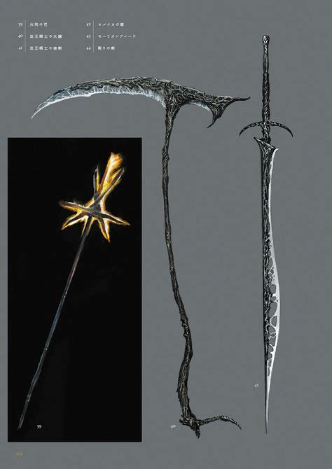 Dark Souls 3 Concept Art - Weapon Concept Art | Armas geniales, Fantasía oscura, Espadas