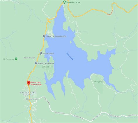 Map – Shaver Lake Power Center