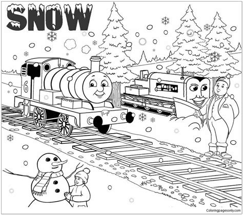 Thomas The Train Coloring Pages - Winter Coloring Pages - Coloring Pages For Kids And Adults