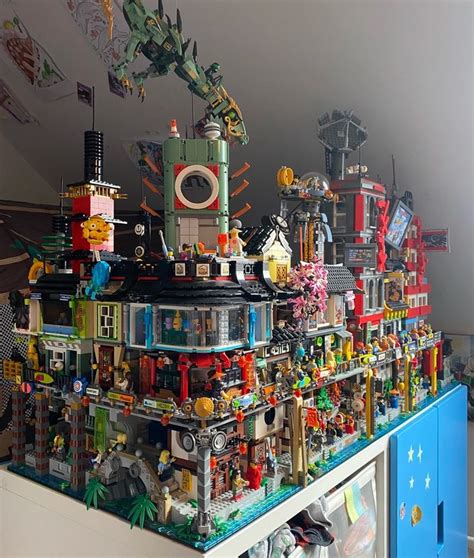 Lego ninjago city moc finally completed! | Lego ninjago city, Lego ninjago, Big lego