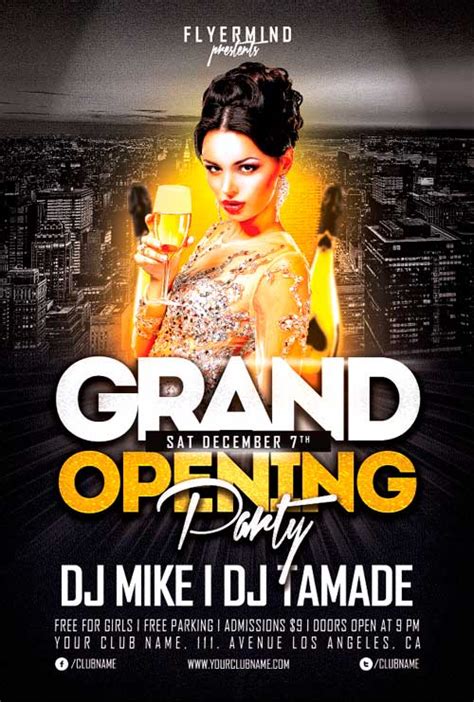 Free Grand Opening Party Flyer Template Vol.1 | Awesomeflyer.com