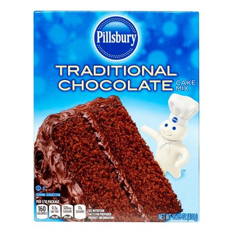 Pillsbury Traditional Chocolate Cake Mix, 15.25 Oz - Walmart.com ...