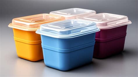 Premium AI Image | Plastic food containers on white