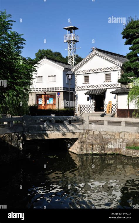 Converted warehouses on the historic Kurashiki canal, Kurashiki, Japan ...