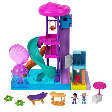 Polly Pocket Pollyville Super Slidin' Water Park - Walmart.com - Walmart.com