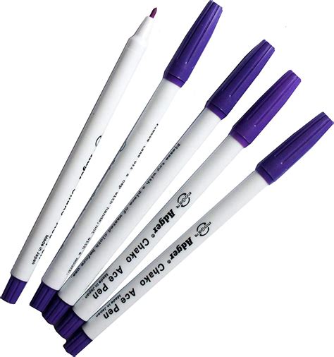 HAND Premium Air/Water Erasable Purple Fabric Marker Pen - Pack of 5: Amazon.co.uk: Kitchen & Home