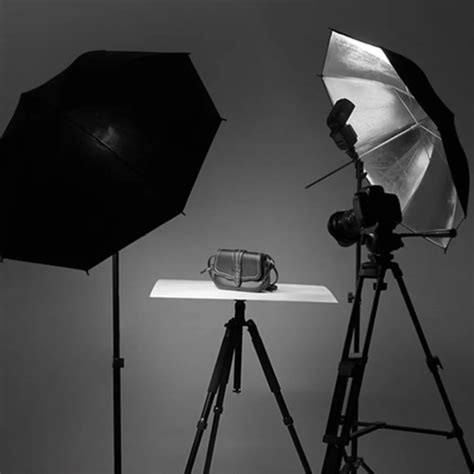 Portable 83cm 33 inch Studio Video Flash Light Grained Umbrella Reflective Reflector Black ...