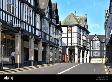 Chesterfield town centre black and white buildings Stock Photo, Royalty Free Image: 115764547 ...