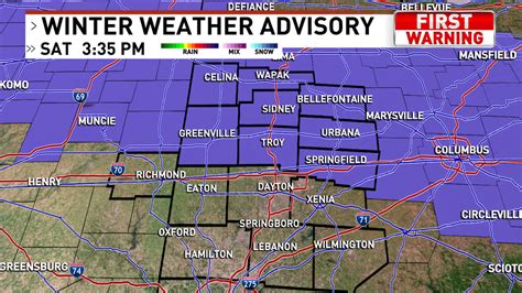 UPDATE: Winter Weather Advisory canceled for parts of the Miami Valley on Sunday