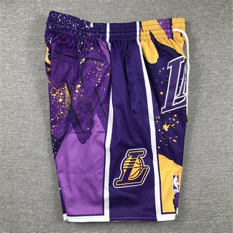 Los Angeles Lakers Shorts Hardwood Classics Hyper Hoops - Basketball ...