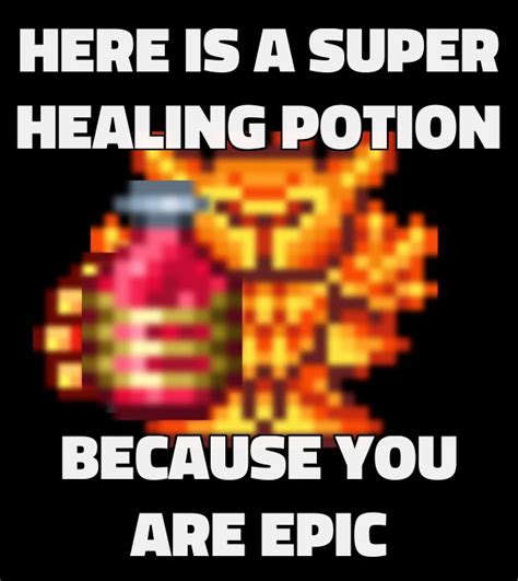 Super Healing Potion>Greater Healing Potion : r/Terraria