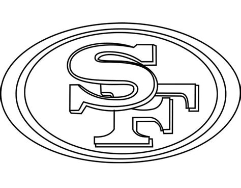 San Francisco 49ers Logo coloring page - Download, Print or Color Online for Free