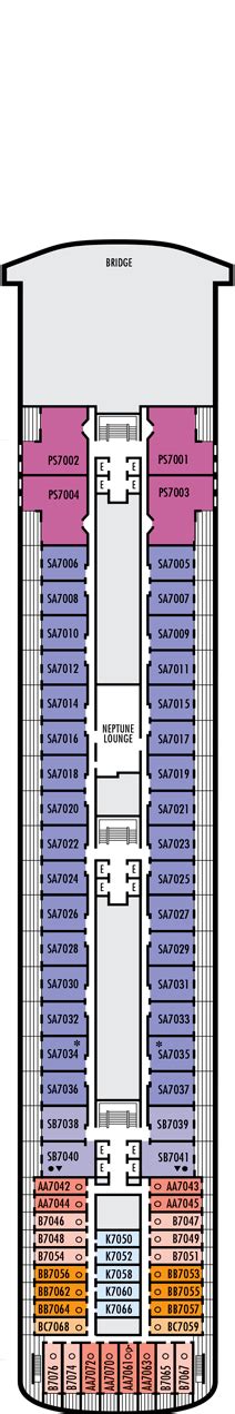 MS Rotterdam Deck plan & cabin plan