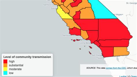 CDC COVID county map shows areas of high transmission in Southern ...