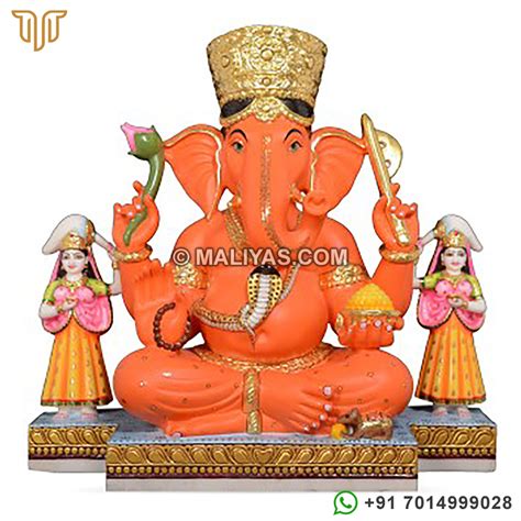 Lord Ganesh With Riddhi Ganesha Blessing Hindu God Statue,Idol, House Warming Gifts, Pooja Idol ...