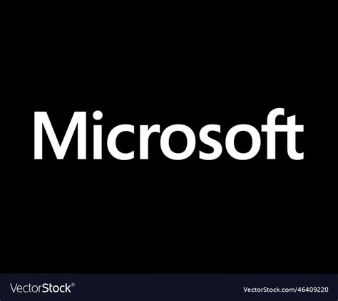 Microsoft software logo brand symbol name white Vector Image