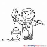 Painter Coloring Pages sketch template