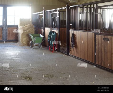 Empty Horse Stalls Stable, USA Stock Photo - Alamy