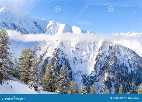 Austrian Alps in Winter.Alpine Alps Mountains Landscape at Tirol, Top ...