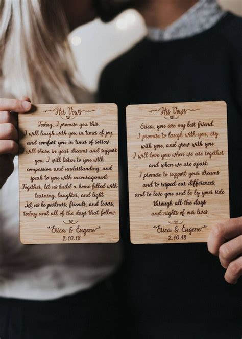 Personalized Wedding Vows Set of 2 custom wedding vows | Etsy