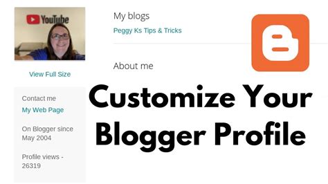 Customize your Blogger Profile - YouTube