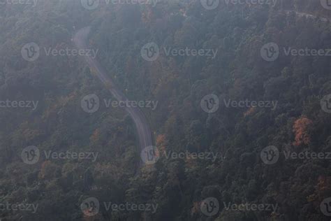 Top view, road in beautiful mountains 11027009 Stock Photo at Vecteezy