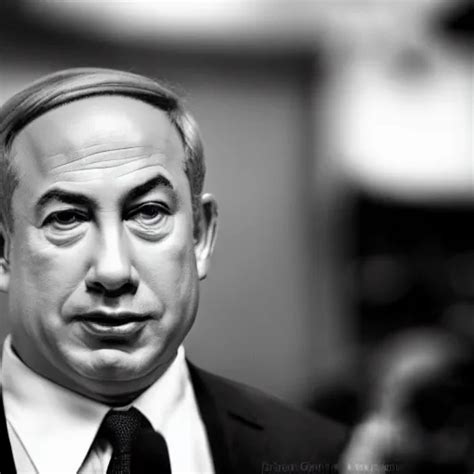 binyamin netanyahu medium close up portrait film still | Stable ...