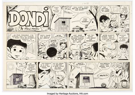 Irwin Hasen Dondi Daily Comic Strip Original Art dated 9-1-74 | Lot ...