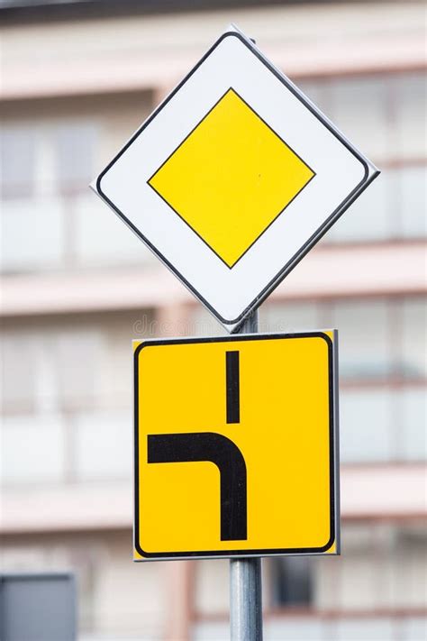 Road Sign Road with Priority Stock Image - Image of decision, metal ...