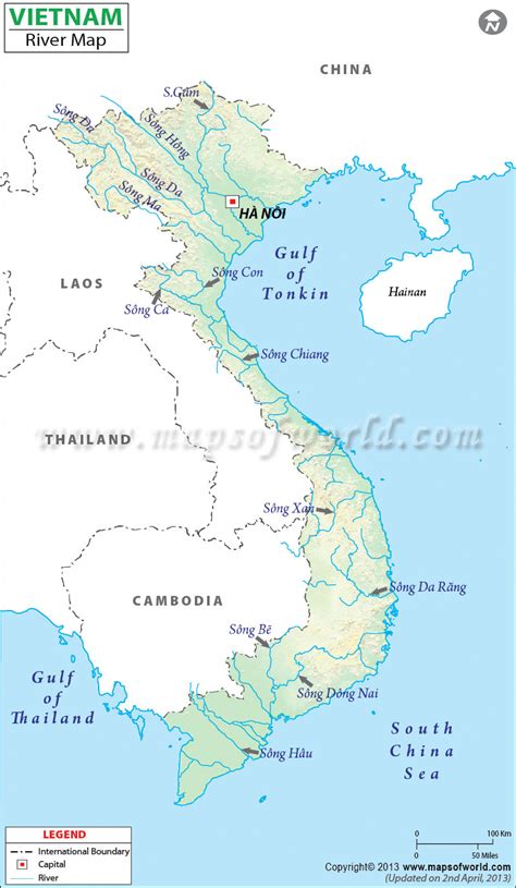 Vietnam River Map | Map, Vietnam map, River basin