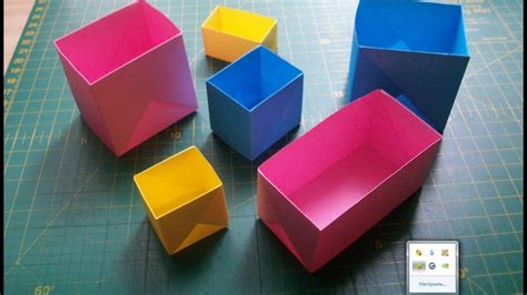 DIY Easy Paper Crafts: How to Make Origami Rectangular and Square Box by One Diagram Tutorial ...