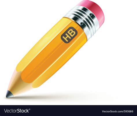 Yellow pencil Royalty Free Vector Image - VectorStock