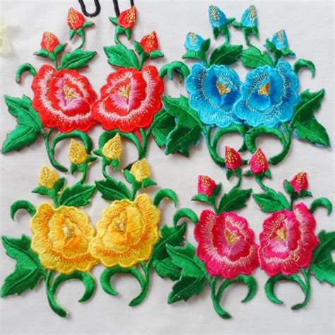 Small Flower Embroidered Patches Vintage Parches Iron on Flowers Patch ...