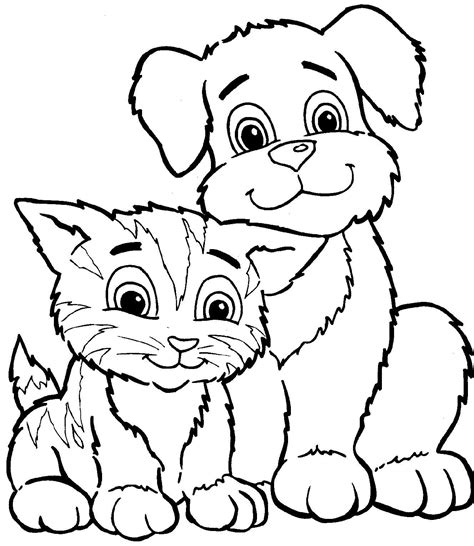 Coloring Pages Dogs And Cats