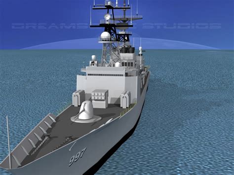 3d model of destroyers class spruance dd