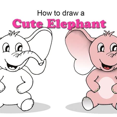 Elephant Drawing Easy Cute Step By Step at Drawing Tutorials