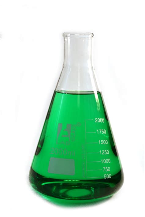 2000ml Erlenmeyer Flask ; Narrow Neck, Eisco Labs 3.3 Borosilicate ...