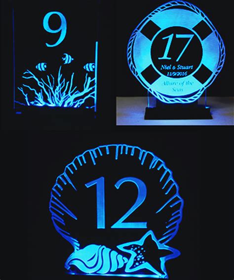 Illuminated Ocean/ Nautical Table Marker - Top Events Table Decor Ideas | EventsTableDecor.com