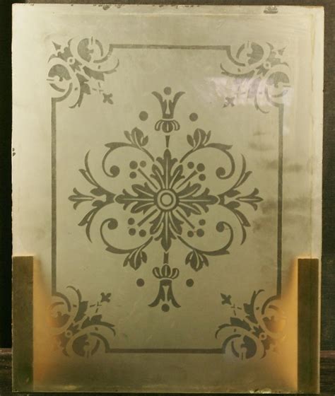 Victorian Etched Glass Panels | Mongers Architectural Salvage