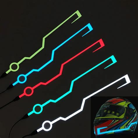 Universal 2019 Motorcycle Helmet Light Bar Strips DIY LED Light ...