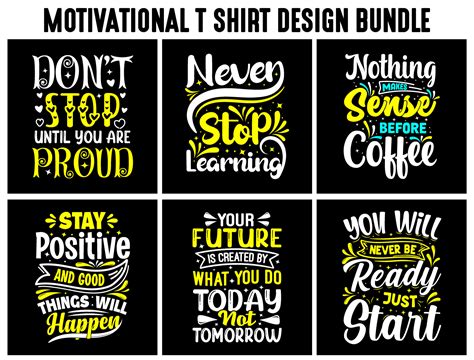 Motivational Saying T shirt design Bundle, Typography t shirt ...