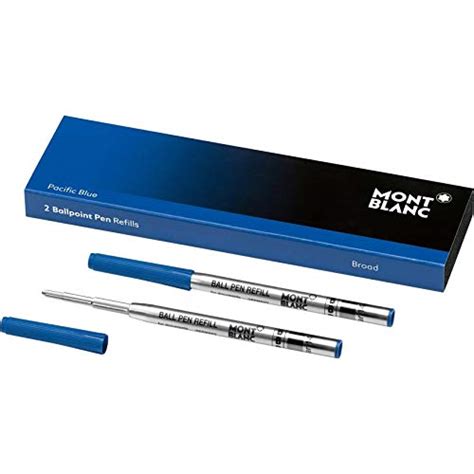 Montblanc Ballpoint Pen Refills (B) Royal Blue 124491 – Refill Cartridges with a Broad Tip for ...