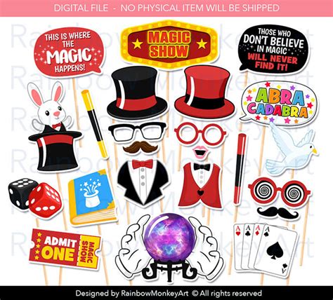 Printable Magic Show Photo Booth Props Magic Show Party - Etsy Australia