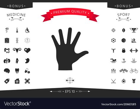 Helping hand silhouette- icon Royalty Free Vector Image